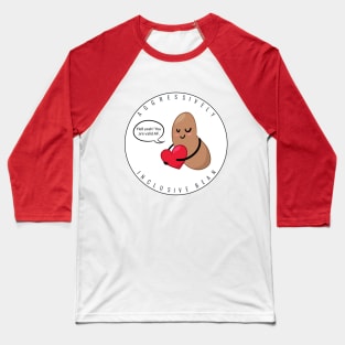 Plain Red Heart: Aggressively Inclusive Bean Baseball T-Shirt